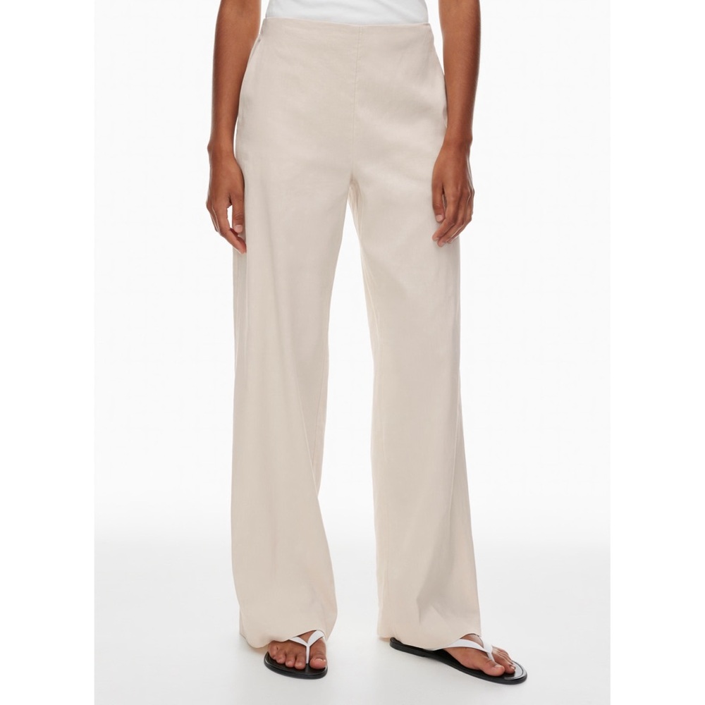 Aritzia Cream Straight Leg Pants